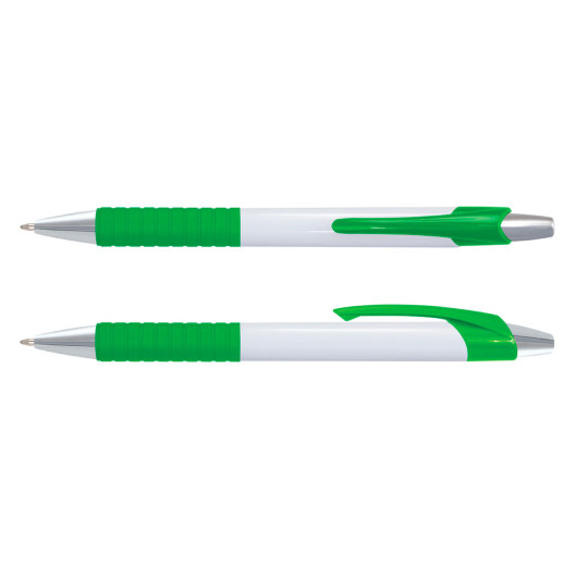 Bright Green White Barrel Byron Pens